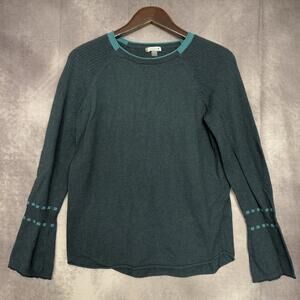 Smartwool Cozy Lodge Bell Sleeve‎ Sweater Women Size Small Blue